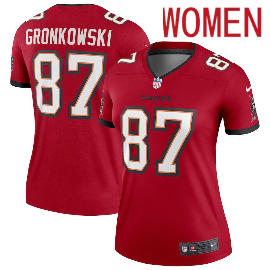 Women Tampa Bay Buccaneers 87 Rob Gronkowski Nike Red Legend NFL Jersey
